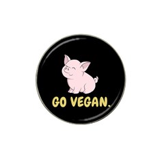 Go Vegan - Cute Pig Hat Clip Ball Marker (4 Pack) by Valentinaart