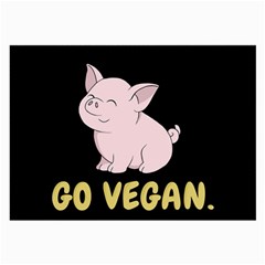 Go Vegan - Cute Pig Large Glasses Cloth (2-side) by Valentinaart