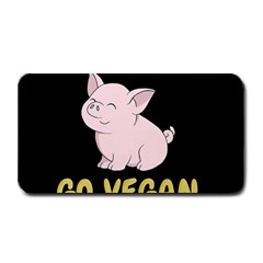 Go Vegan - Cute Pig Medium Bar Mats by Valentinaart