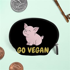 Go Vegan - Cute Pig Accessory Pouches (small)  by Valentinaart