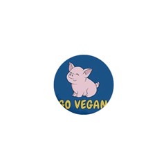 Go Vegan - Cute Pig 1  Mini Buttons by Valentinaart