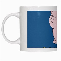 Go Vegan - Cute Pig White Mugs by Valentinaart