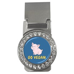 Go Vegan - Cute Pig Money Clips (cz)  by Valentinaart