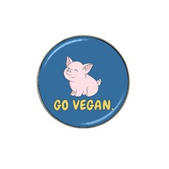 Go Vegan - Cute Pig Hat Clip Ball Marker