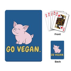 Go Vegan - Cute Pig Playing Card by Valentinaart