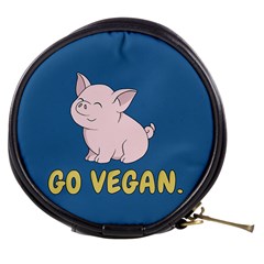 Go Vegan - Cute Pig Mini Makeup Bags by Valentinaart