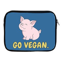 Go Vegan - Cute Pig Apple Ipad 2/3/4 Zipper Cases by Valentinaart