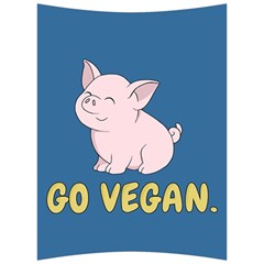 Go Vegan - Cute Pig Back Support Cushion by Valentinaart