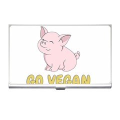 Go Vegan - Cute Pig Business Card Holders