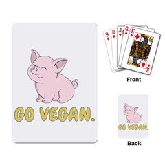 Go Vegan - Cute Pig Playing Card by Valentinaart