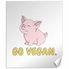 Go Vegan - Cute Pig Canvas 20  X 24   by Valentinaart