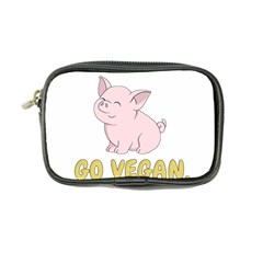 Go Vegan - Cute Pig Coin Purse by Valentinaart