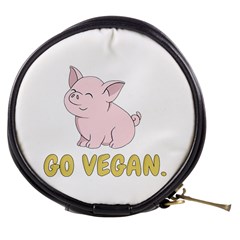 Go Vegan - Cute Pig Mini Makeup Bags by Valentinaart