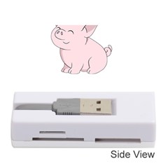 Go Vegan - Cute Pig Memory Card Reader (stick)  by Valentinaart