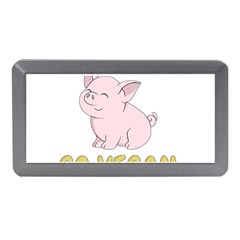 Go Vegan - Cute Pig Memory Card Reader (mini) by Valentinaart