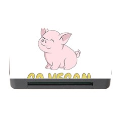 Go Vegan - Cute Pig Memory Card Reader With Cf by Valentinaart