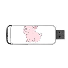 Go Vegan - Cute Pig Portable Usb Flash (two Sides) by Valentinaart