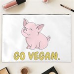 Go Vegan - Cute Pig Cosmetic Bag (XXL)  Back