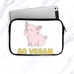 Go Vegan - Cute Pig Apple Ipad Mini Zipper Cases by Valentinaart