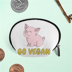 Go Vegan - Cute Pig Accessory Pouches (small)  by Valentinaart