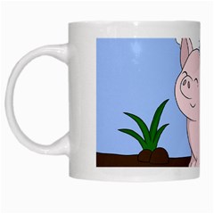 Go Vegan - Cute Pig White Mugs