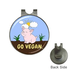 Go Vegan - Cute Pig Hat Clips with Golf Markers