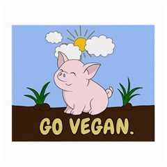 Go Vegan - Cute Pig Small Glasses Cloth