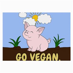 Go Vegan - Cute Pig Large Glasses Cloth