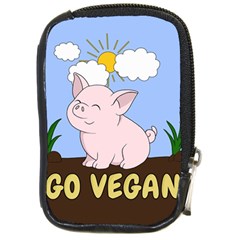 Go Vegan - Cute Pig Compact Camera Cases