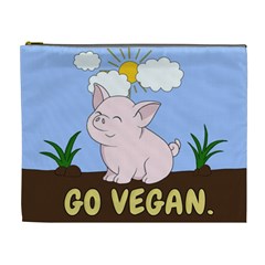 Go Vegan - Cute Pig Cosmetic Bag (XL)