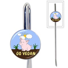 Go Vegan - Cute Pig Book Mark