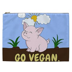 Go Vegan - Cute Pig Cosmetic Bag (XXL) 