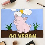 Go Vegan - Cute Pig Cosmetic Bag (XXL)  Front