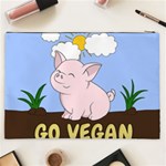 Go Vegan - Cute Pig Cosmetic Bag (XXL)  Back