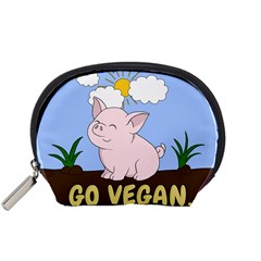 Go Vegan - Cute Pig Accessory Pouches (Small) 