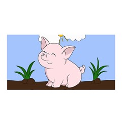 Go Vegan - Cute Pig Satin Wrap