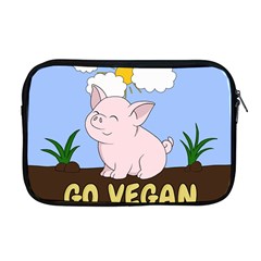 Go Vegan - Cute Pig Apple MacBook Pro 17  Zipper Case