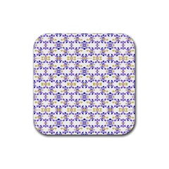 Decorative Ornate Pattern Rubber Coaster (square)  by dflcprints