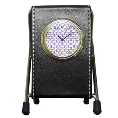 Decorative Ornate Pattern Pen Holder Desk Clocks by dflcprints