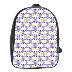 Decorative Ornate Pattern School Bag (xl) by dflcprints