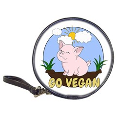 Go Vegan - Cute Pig Classic 20-cd Wallets by Valentinaart