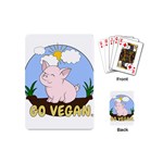 Go Vegan - Cute Pig Playing Cards (Mini)  Back