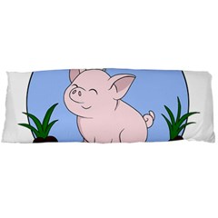 Go Vegan - Cute Pig Body Pillow Case (dakimakura) by Valentinaart