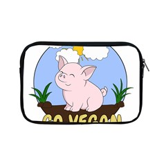 Go Vegan - Cute Pig Apple Ipad Mini Zipper Cases by Valentinaart