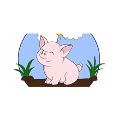 Go Vegan - Cute Pig Satin Wrap by Valentinaart