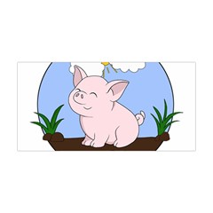 Go Vegan - Cute Pig Yoga Headband by Valentinaart