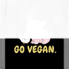 Go Vegan - Cute Pig And Chicken Rectangular Jigsaw Puzzl by Valentinaart