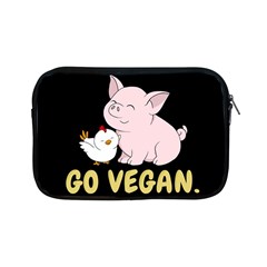 Go Vegan - Cute Pig And Chicken Apple Ipad Mini Zipper Cases by Valentinaart