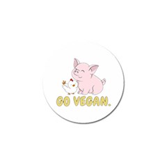 Go Vegan - Cute Pig And Chicken Golf Ball Marker (10 Pack) by Valentinaart