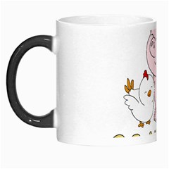 Go Vegan - Cute Pig And Chicken Morph Mugs by Valentinaart